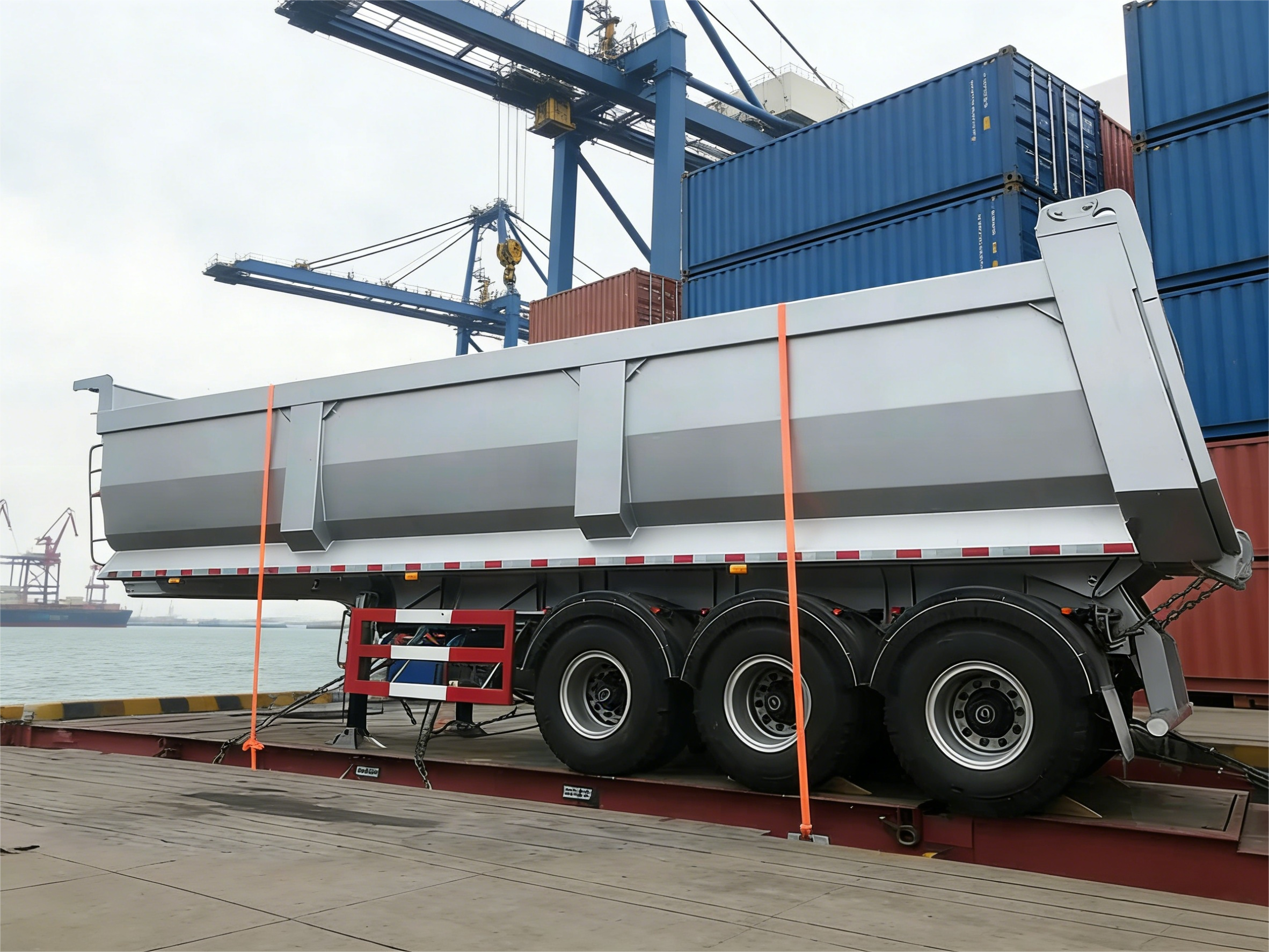 Sinotruk CIMC U Shape 3 Axle Tipper Dump Trailer for Heavy Duty Work