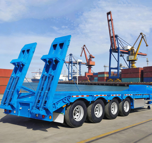 4 Axles Low Bed Semi Trailer